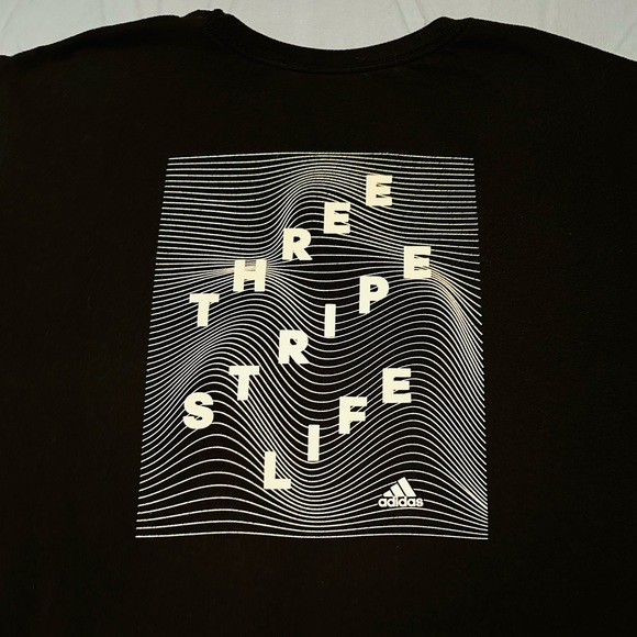 Adidas three stripe life The Go-To Performance Tee men’s t-shirt black 2xl - Picture 7 of 9
